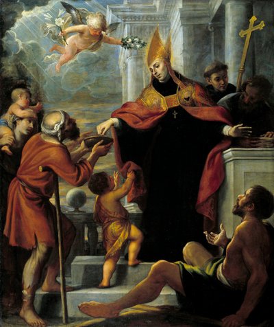 Saint Thomas de Villeneuve Distributing Alms to Beggars by Mateo Cerezo
