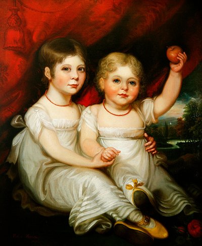 Portrait of two young girls by Mather Brown