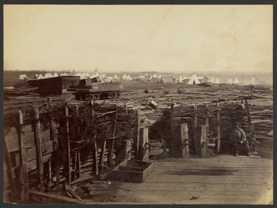 Fortifications, Manassas, Occupied by 13th Mass. by Mathew B. Brady