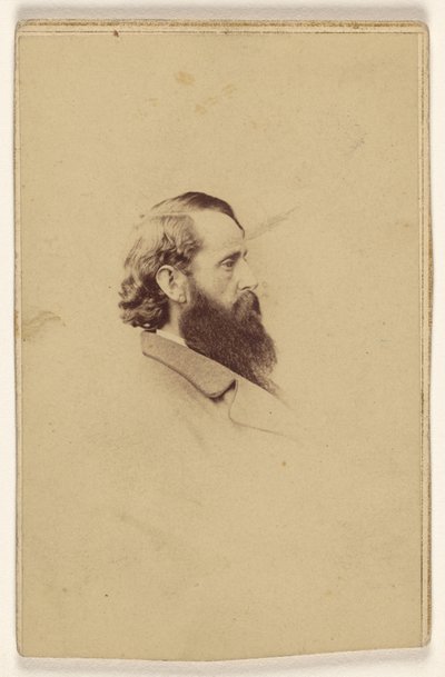 Unidentified long bearded man in profile by Mathew B. Brady