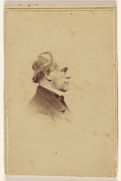 [Unidentified Man in Profile, Printed in Vignette Style] by Mathew B. Brady
