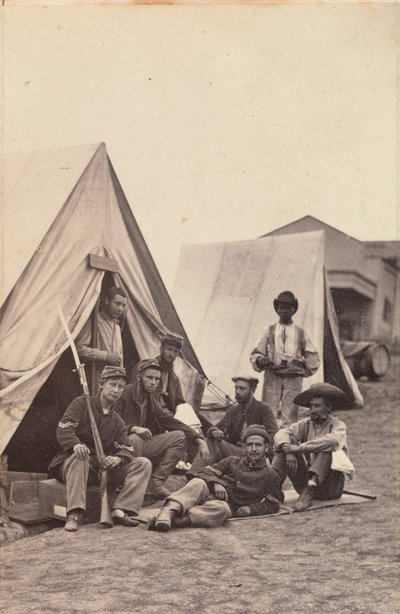 Camp Scene with Soldiers of the 22nd New York State Militia, Harper