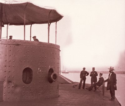 Crew on the deck of the USS Monitor, c.1862 by Mathew Brady
