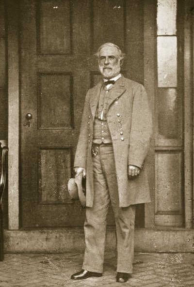 General Robert E. Lee Standing Outside His House in Richmond by Mathew B. Brady