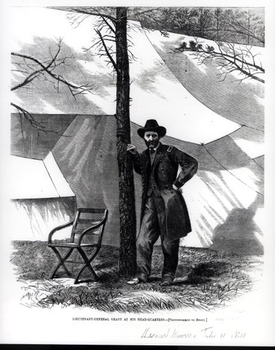 Lieutenant General Ulysses S. Grant, at His Headquarters, Illustration from 