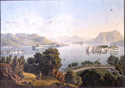View of Lake Maggiore and the Borromean Islands by Mathias Gabriel (after) Lory