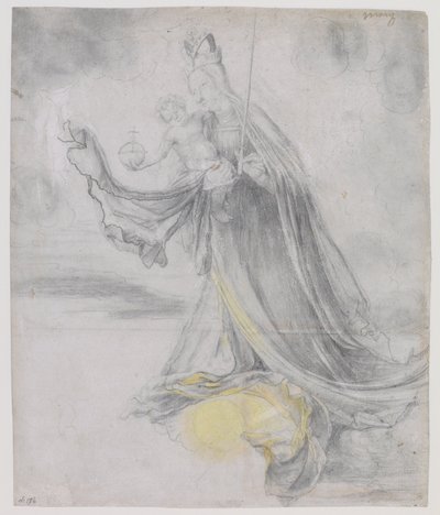 Virgin and Child in the Clouds by Matthias Grünewald
