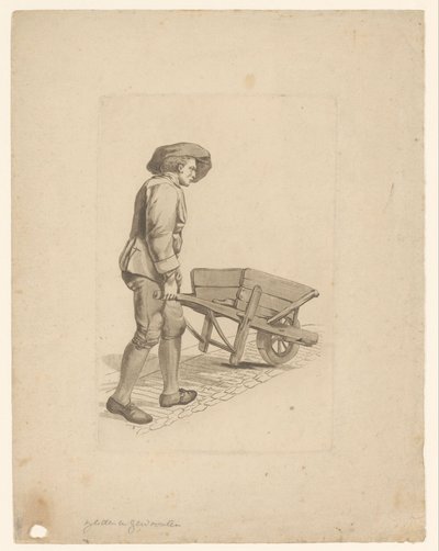 Man with Wheelbarrow by Mathias de Sallieth