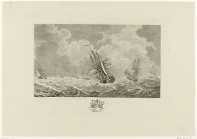Dutch Fleet in the Storm, 1784 by Mathias de Sallieth