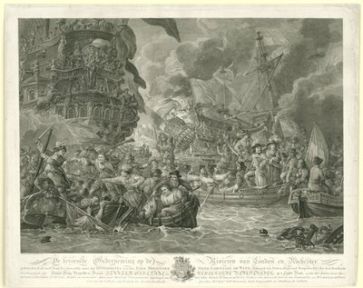 The Dutch Raid on the Medway and the Capture of the Royal Charles, 1667 by Mathias de Sallieth