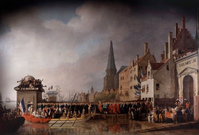 Entrance of Napoleon Bonaparte and Josephine de Beauharnais in Antwerp by Mathieu Ignace van Bree