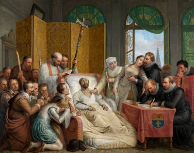 The Death of Peter Paul Rubens by Mathieu Ignace van Bree