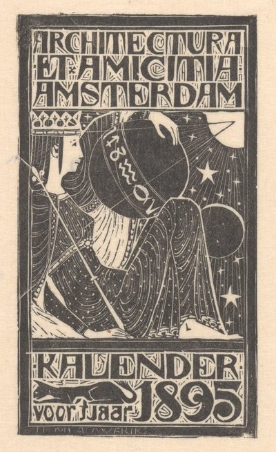 Calendar Cover 1895 by Mathieu Lauweriks