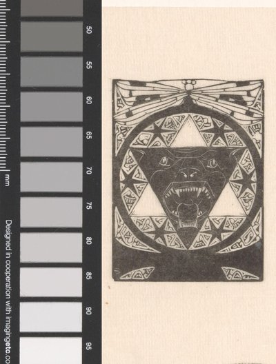 Theosophical Emblem with Roaring Dog Head by Mathieu Lauweriks