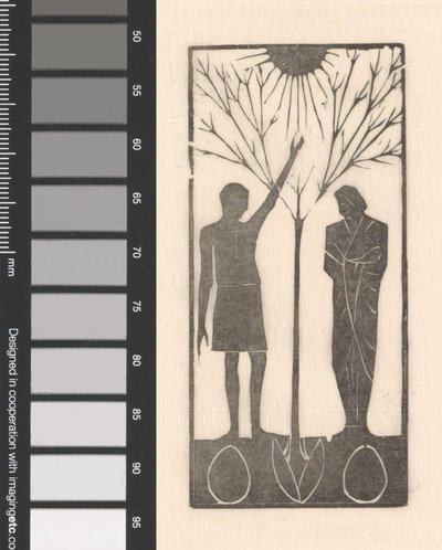 Two Figures by a Tree by Mathieu Lauweriks