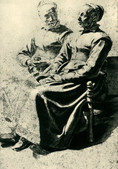 Two peasant women by Mathieu Le Nain