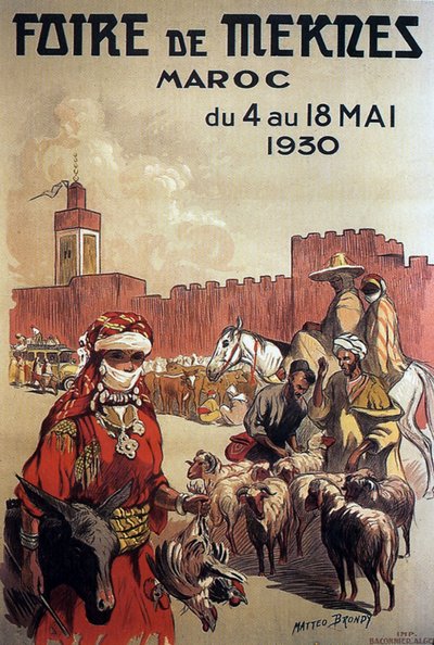 Poster for the Fair of Meknes, Morocco by Matteo Brondy