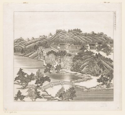 View of part of the imperial summer palace in Chengde (Jehol), China by Matteo Ripa