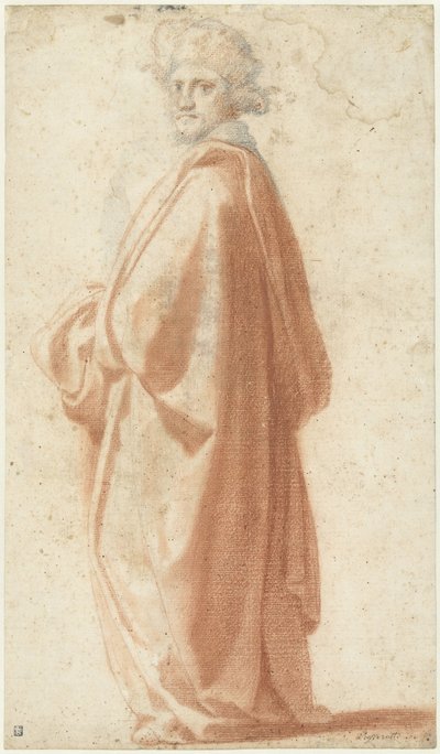 Study of a Model in a Wide Mantle by Matteo Rosselli