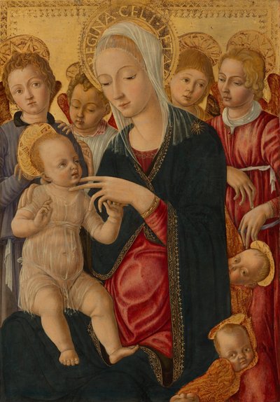 Madonna and Child with Angels and Cherubim by Matteo di (c.1430-95) Giovanni
