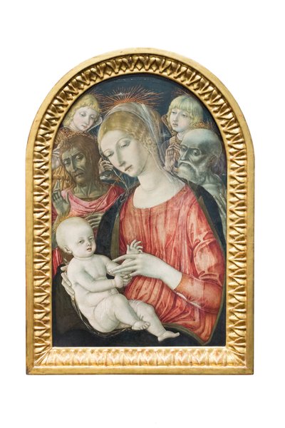 Madonna and Child with Angels, St John the Baptist and St Jerome by Matteo di (c.1430 95) Giovanni