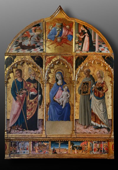 Madonna and Child with Saints James, Augustine, Bernardine and Margaret, First Decades of the 14th Century by Matteo di (c.1430 95) Giovanni