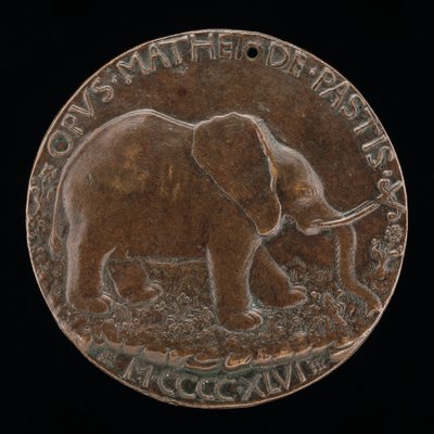 The Malatesta Elephant in a Meadow [reverse], 1446 by Matteo di Andrea de Pasti
