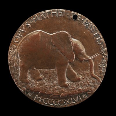 The Malatesta Elephant in a Meadow by Matteo di Andrea de Pasti