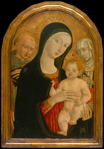 Madonna and Child with Saints Francis and Catherine of Siena, about 1476-80 by Matteo di Giovanni