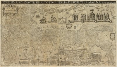 1630 Map of Italy by Matthaeus Greuter, Published in 1657 by Stefano Scolari by Matthaus Greuter