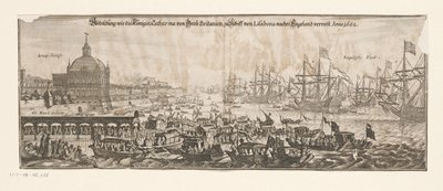 Departure of the Fleet with Catherine of Braganza to England, April 20, 1662 (Marriage of Catherine of Braganza and Charles II) by Matthäus Merian (II)