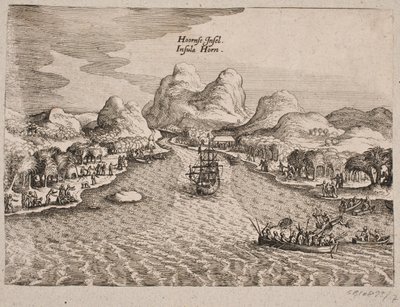 Description of Horn Island by Matthäus Merian d.Æ.