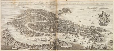 Panorama of Venice. From Newe Archontologia cosmica by Johann Ludwig Gottfried by Matthaus the Elder Merian