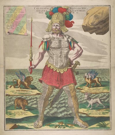 Colossus Monarchic. Statua Danielis by Matthaeus Seutter