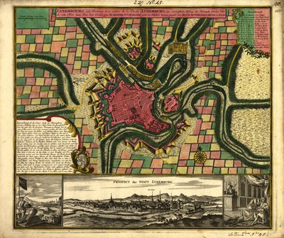 Luxembourg, a Very Famous Fortress of the Duchy of This Name in the Netherlands by Matthaeus Seutter