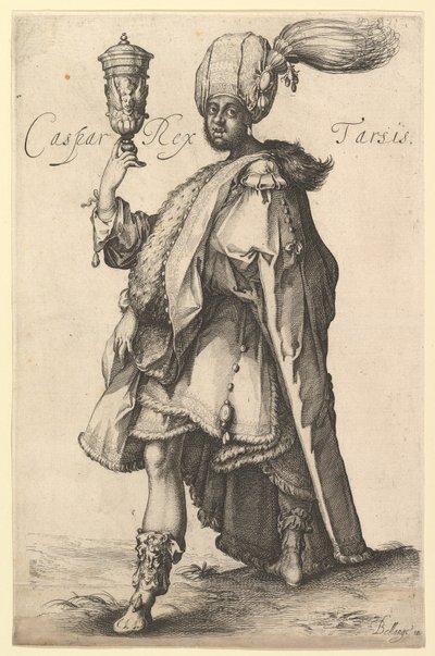 Caspar, after Three Magi Series by Jacques Bellange by Matthaus Merian