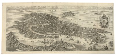 Folding Panorama of Venice, 1688, Printed c.1700 by Matthaus Merian