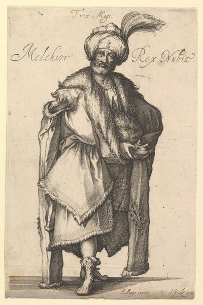 Melchior, after Three Magi Series by Jacques Bellange by Matthaus Merian
