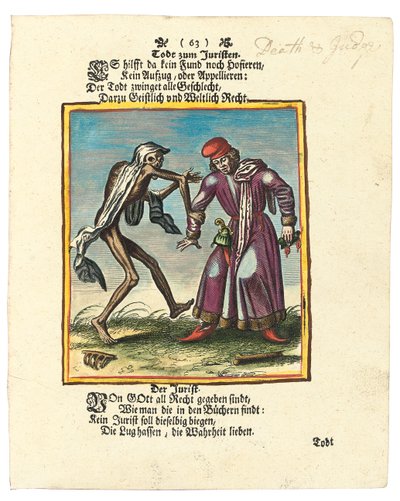 Death and the Lawyer, c.1700-1725 by Matthaus the Elder Merian