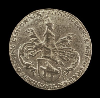 Shield of Arms, Crest and Mantling [reverse], 1529 by Matthes Gebel