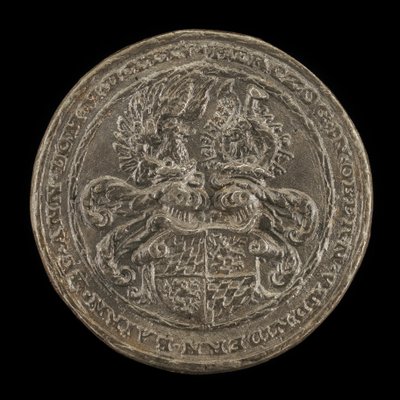 Shield with Casques and Crests [reverse], 1535 by Matthes Gebel