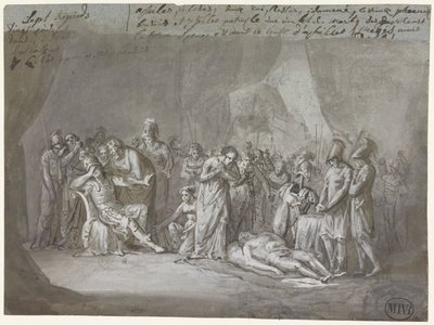 The Body of Patroclus Mourned in Achilles