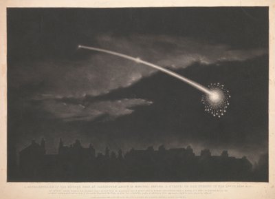 A representation of the meteor seen at Paddington about 12 minutes before 11 o