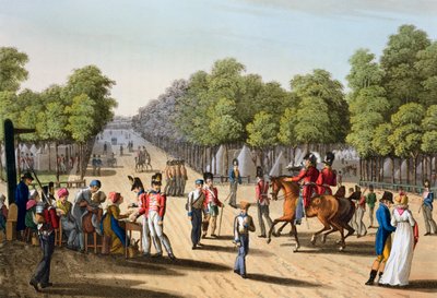 Encampment of the British army in the Bois de Boulogne, Paris, 1815-1817 by Matthew Dubourg