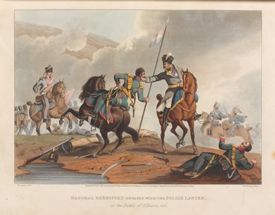 Marshal Beresford engaged with the Polish lancer, at the Battle of Albuera by Matthew Dubourg