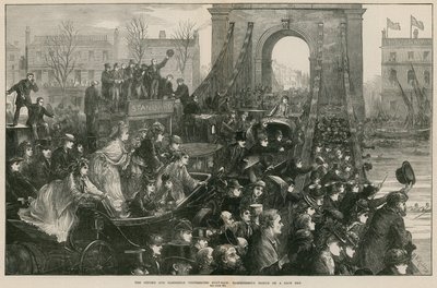 The Oxford and Cambridge Boat Race: Hammersmith Bridge on Race Day by Matthew White Ridley