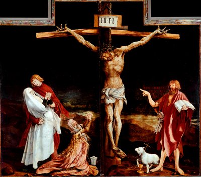 Issenheim altarpiece: central panel representing the crucifixion by Matthias (c.1480 1528) Grunewald