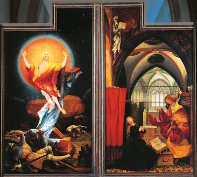 The Annunciation and Resurrection of Christ (detail) by Matthias (c.1480 1528) Grunewald