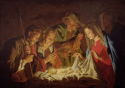 Adoration of the Shepherds by Matthias (c.1600 p.1650) Stomer