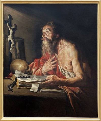 Saint Jerome by Matthias (c.1600 p.1650) Stomer